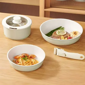 Customized Color Aluminum Nonstick Cookware Set thumbnail-5