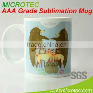 Glass Beer Mug Porcelain Sublimation Mug Heat Transfer Mug thumbnail-1