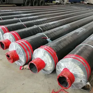 High Temperature Resistant Steel Jacket Steam Insulation Pipe Rock Wool Insulated Pipe For Power Plant Steam Network thumbnail-2