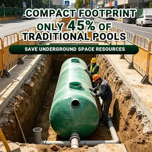 Buried Anaerobic FRP Septic Tank Rural Sewage Purification Fiberglass Tank thumbnail-1