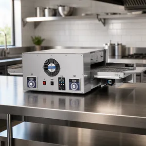 Electric Conveyor Pizza Oven QD-20H 11kW Stainless Steel Tunnel Baking Machine for Professional Pizza Making thumbnail-2