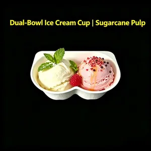 Disposable Small Saucer With Rims, Sugarcane Fiber Molded Pulp, 15g Weight, Sturdy for Sauce Dishes thumbnail-2