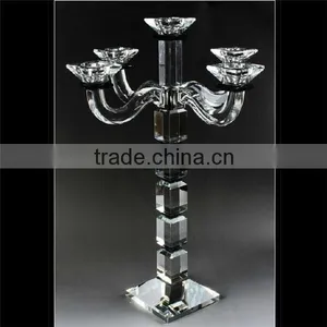 5 Arms Crystal Candlestick for Home Decoration thumbnail-1
