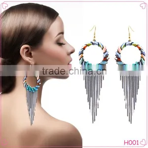 2015 New Style Fashion Long Earrings Cheap Earrings,long Tassel Earring thumbnail-1