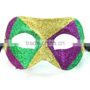 Face Mask for Dance With Halloween Mask With Feather Half Face Female Costume Party Princess of Venice thumbnail-1