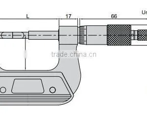 Insize 3232-25AC Blade MIcrometer, Ratchet Stop, 0-25mm Range Quality Choice thumbnail-2