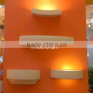 Classic Wall Lamp White Gypsum Plaster Decorative Wall Light For Home thumbnail-3
