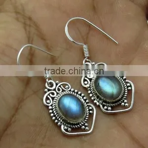 Moonlight Majesty Blue Labradorite 925 Sterling Silver Earring thumbnail-1