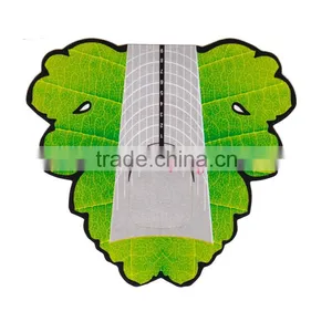 Good Quality Leave Shape Green Thick Salon Gel Nail Form Art Tip Extension Forms thumbnail-1