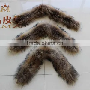 Wholesale and Retail Real Fur Raccoon /Genuine Raccoon Fur Strip /Raccoon Fur Trim for Hood thumbnail-5