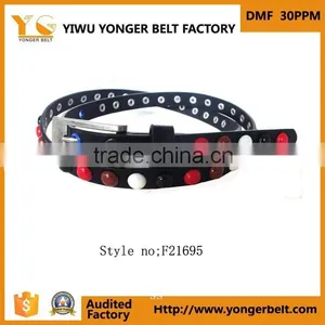 New Style Ladies Elastic Dressy Belt With Rhinestone thumbnail-3