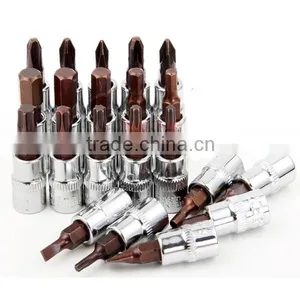 21size=One Set 1/4 Inch Socket Head Screwdriver Bits Soltted Phillips Hex Screwdriver Bit Hardware Tools With Box AR-32 thumbnail-2