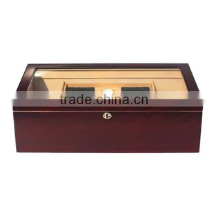 Lacquer Spanish Cedar Wood Cigar Humidor Box thumbnail-3