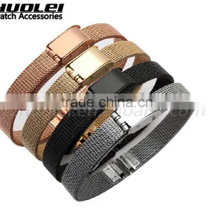 Milanese Classic Buckle Stainless Steel Watchband 8mm 10mm thumbnail-1