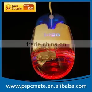 Computer Gift USB Wired Liquid Aqua Mouse With Light-up LED Logo thumbnail-1