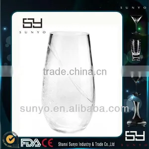 Elegance Popular Customized Embossed Transparent Glass Vase thumbnail-1