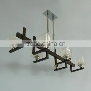 2016 Square Glass Hanging Chrome Chandelier thumbnail-1