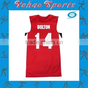 Team Red Basketball Sport Wear China Made Basketball Jersey thumbnail-2