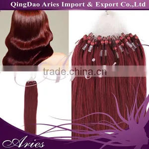 Indian Human Micro Loop Ring Hair Extensions Natural Blonde 4A Grade Tangle Free Micro Bead Hair Extensions thumbnail-1
