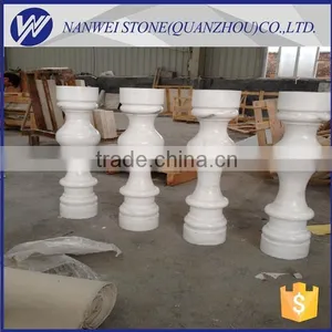 Pure White Marble Balcony Baluster Athena White Marle Slab Top Polished Marble thumbnail-1