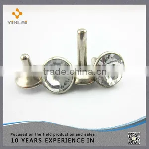 Leather Crystal Rhinestone Decoration Custom Metal Rivet thumbnail-4