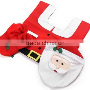 Christams Decoration Snowman Toilet Seat Cover and Rug Bathroom Set thumbnail-2