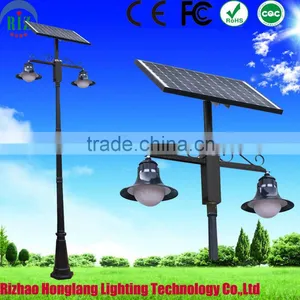 IP65 Good Design High Lumens 2* 10W LED Solar Garden Light thumbnail-1