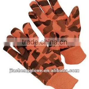 JS548 Camouflage Jersey Gloves, Knit Wrist, Safety Glove, Garden Gloves thumbnail-1