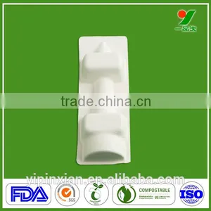 Wholesale 90days Biodegradable OEM Bagasse Packing Molded Pulp Buffering Packaging Gaming Glasses Tray for Electronic Components thumbnail-4