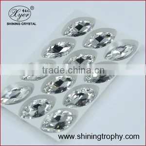 Transparent Shining Machine Cut Crystal Glass Stones thumbnail-1