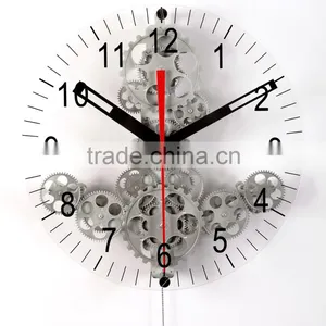 Fashion Design For Home Decoration Moving Round Gear Wall Clock thumbnail-1