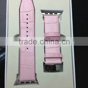 Best Price Pink Color for Apple Watch Bands , Colorful Leather Watchbands for Apple Watch thumbnail-1