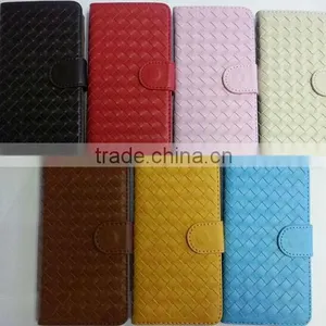 Chinese Factory Cheap Weave Wallet Pattern Leather Case for Sony Xperia Z4 With Stand thumbnail-1