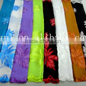 African Muslim Scarf for Women/embroidered Silk Scarf/shawl Scarf (TJ0176) thumbnail-1