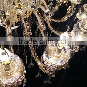 Large Antique Gold Crystal Chandelier Pendant Lighting for Hotel,restaurant ,hall,villa thumbnail-4