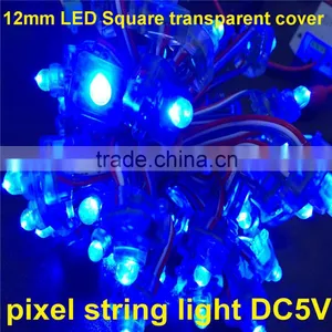12mm LED Square Transparent Cover WS2811 50pcs String IP68 DC5V Full Color Rgb Pixel Led Supplier's Choice thumbnail-5