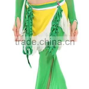 Swegal SGBDJ13040 2colors Fashion Yellow and Green Sexy Belly Dancepurlhip Scarf thumbnail-1
