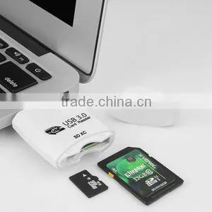 USB 3.0 2 Slots Supports SD,TF,Micro SD Card Reader Writer thumbnail-2