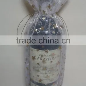 Customized Printed Organza Wine Bottle Wrapping Decorations Bag thumbnail-1
