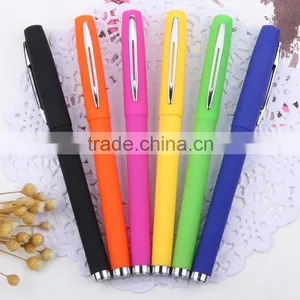 RUBBERIZED PROMOTION GEL PEN,ROLLER BALL PEN FOR SCHOOL AND OFFICE thumbnail-1