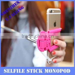New Arrical Flexible Extendable Selfie Stick Kiss Style Monopod With Cable No Need Bluetooth thumbnail-4
