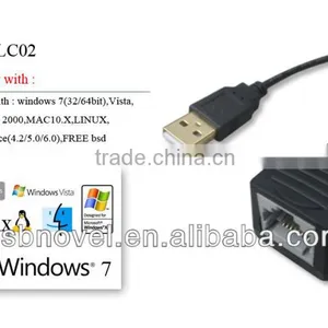 Blak High Speed 480Mbps USB2.0 Lan Card With Cable,with Led Light thumbnail-3