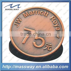 Custom Souvenir Memorial 3D Old Antique Copper Character Coin thumbnail-3