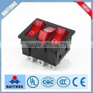 250V 6 Pin Electronic Rocker Switch High Quality Rocker Switch With Red Lamp thumbnail-1