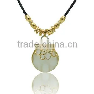 18K Gold Plating Necklace & Crystal Cat-eyes Stone China Jewelry LN021-2 thumbnail-1