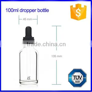 New Good 100ml Clear Perfume Glass Bottle, Glass Dropping Bottle Supplier's Choice thumbnail-2