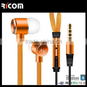 Microphone HIFI Stereo Rope Earphone With Shoelace Design--EO3031B thumbnail-2