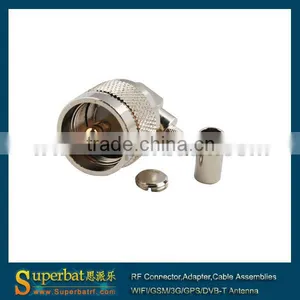 UHF Crimp Plug Right Angle Connector for Cable LMR195 RG58 Uhf Connector thumbnail-1
