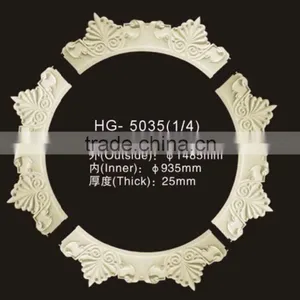 European-style Luxury PU Carved Ceiling Medallion With Fashion Designs for Interior Decoration thumbnail-1