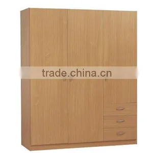 3 Door kd Melamine Cheap Wardrobe Closet thumbnail-1